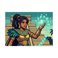 Rolled Poster — Pixel Art Aztec Sorceress Wall Print