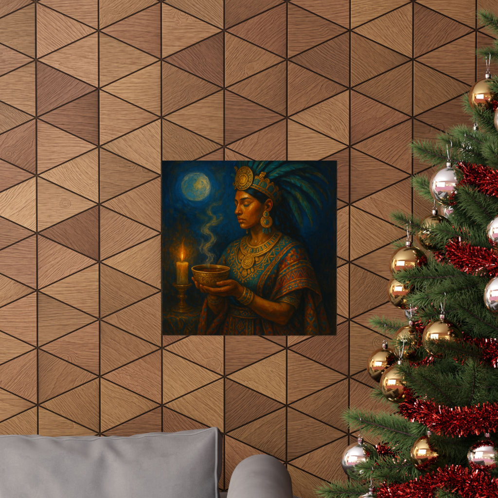 Mesoamerican Cacao Goddess — Pixel Bruja Art Print