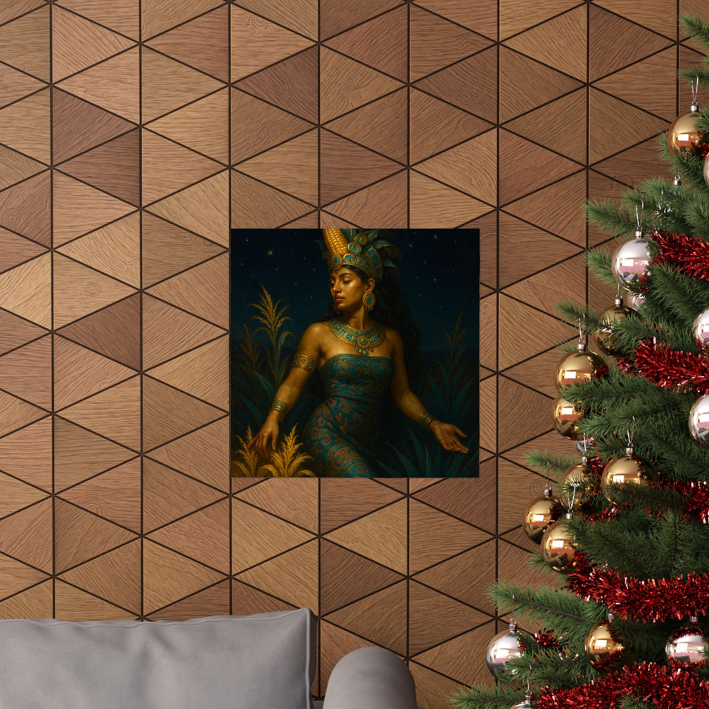Maya Maize Goddess — Pixel Bruja Art Print