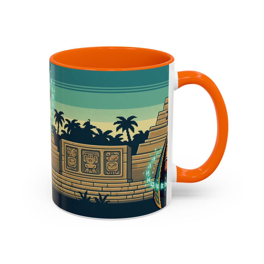 Mayan Sorceress Accent Coffee Mug — Pixel Art Magic 11/15oz