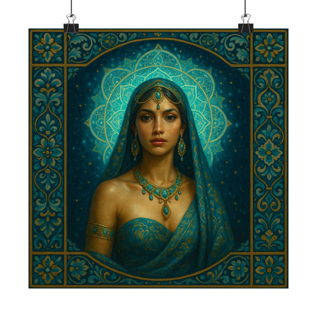Sacred-Geometry Priestess — Pixel Bruja Art Print
