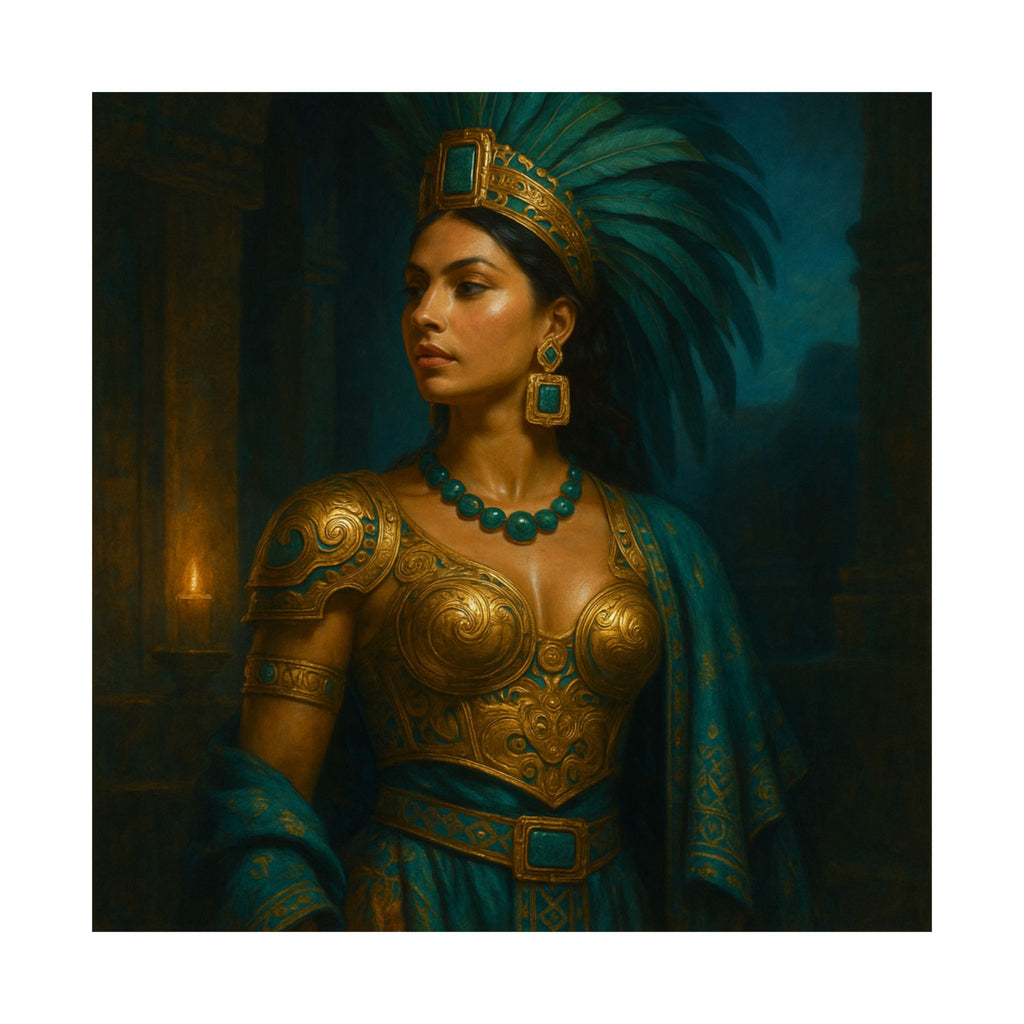 Mesoamerican Warrior Queen — Pixel Bruja Art Print