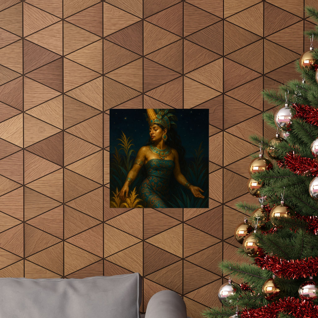 Maya Maize Goddess — Pixel Bruja Art Print