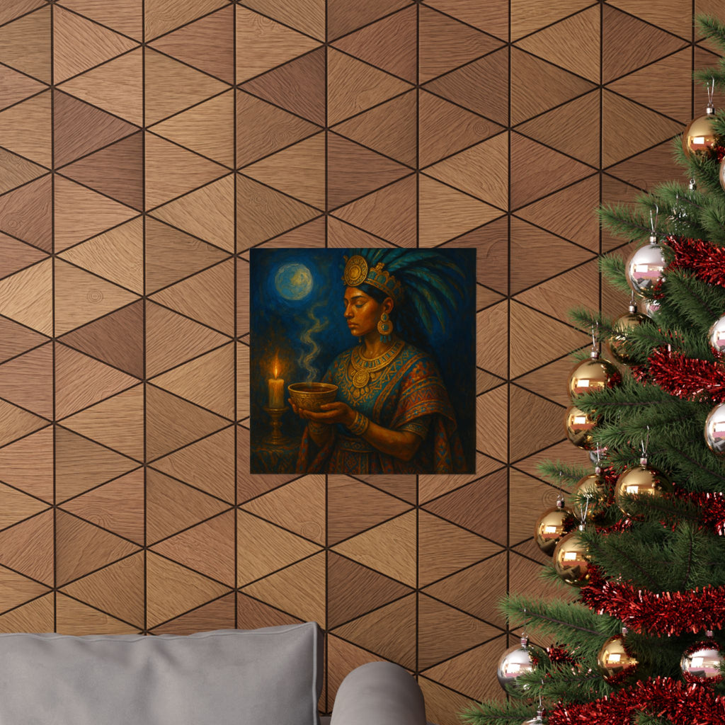 Mesoamerican Cacao Goddess — Pixel Bruja Art Print
