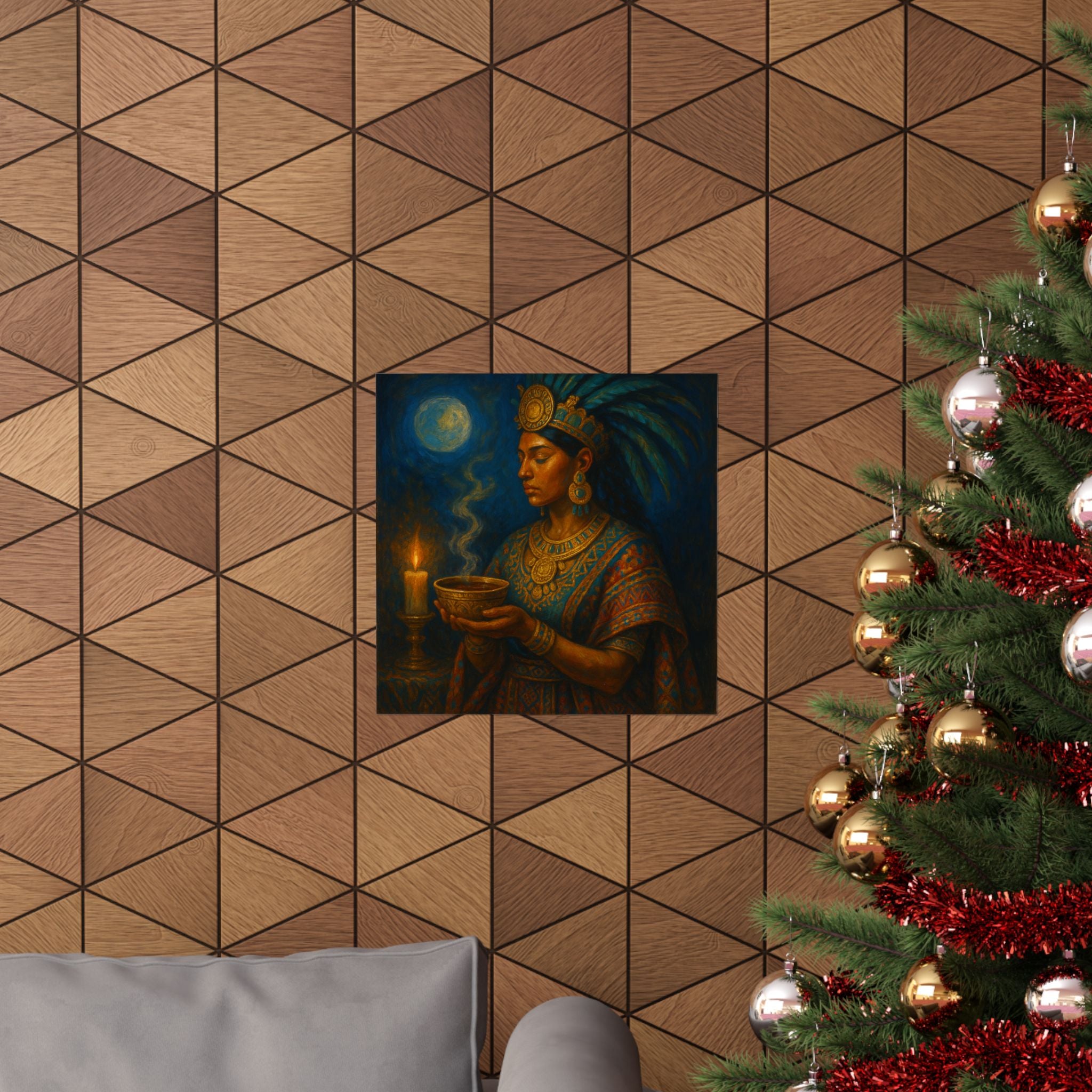 Mesoamerican Cacao Goddess — Pixel Bruja Art Print