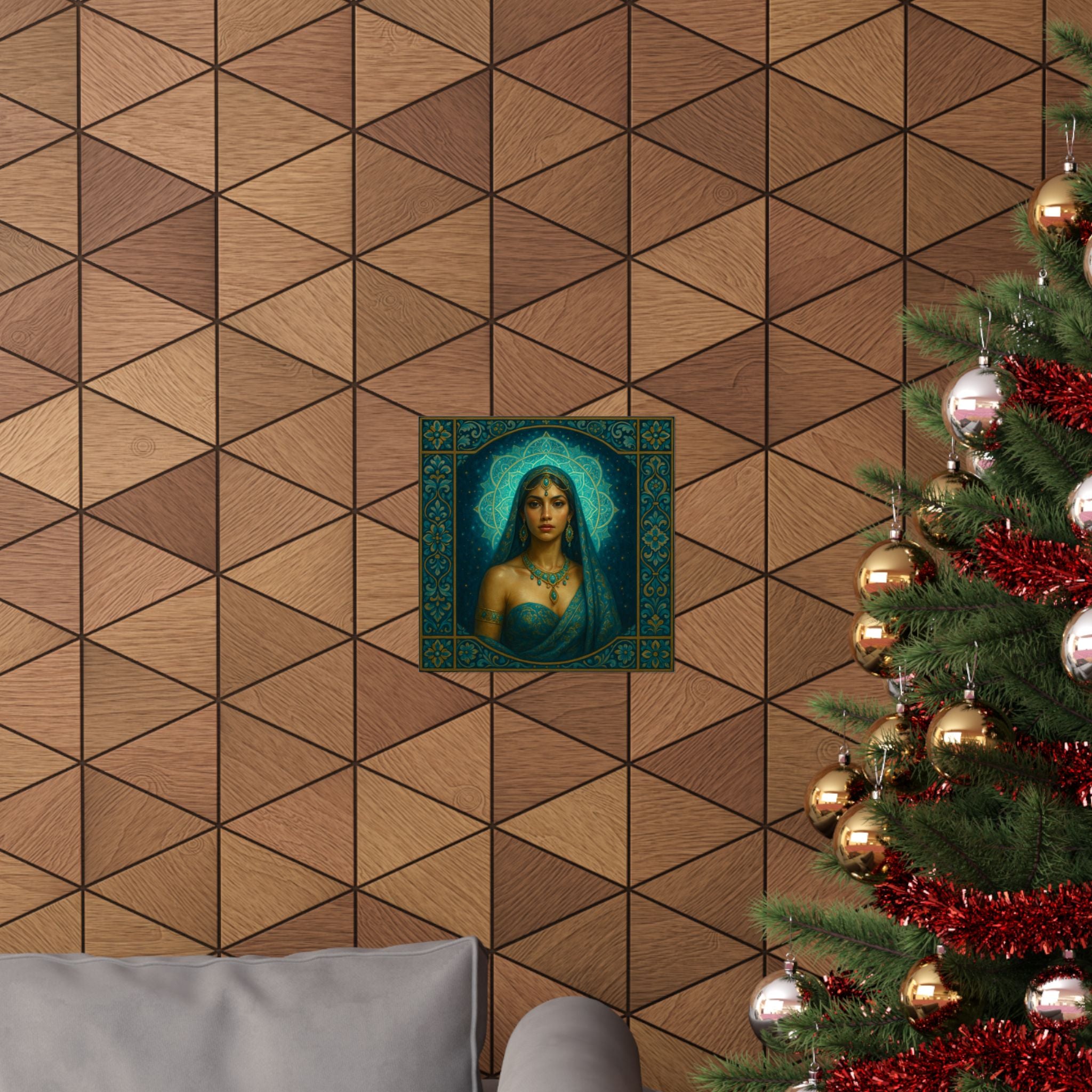 Sacred-Geometry Priestess — Pixel Bruja Art Print
