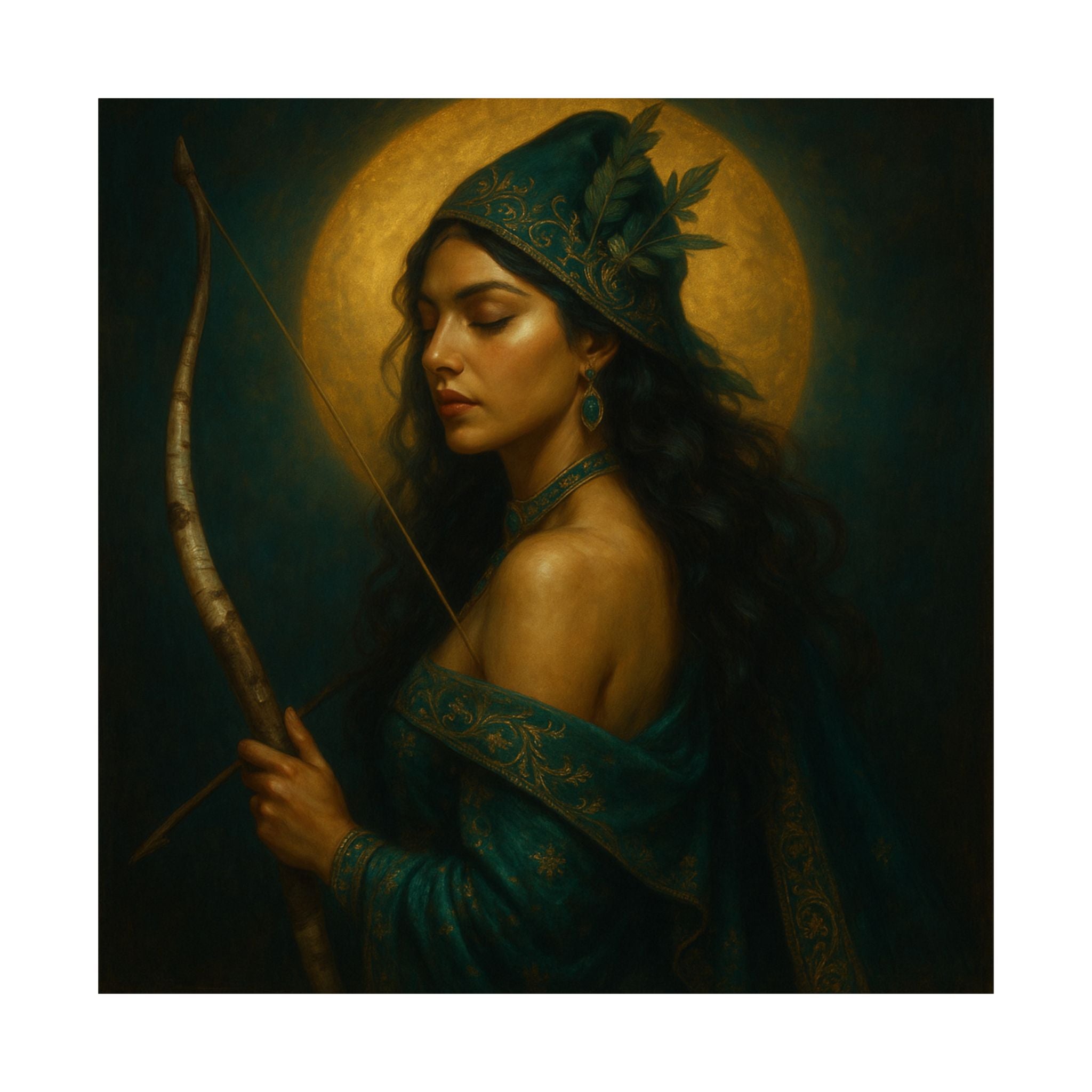 Evergreen Huntress Witch — Pixel Bruja Art Print