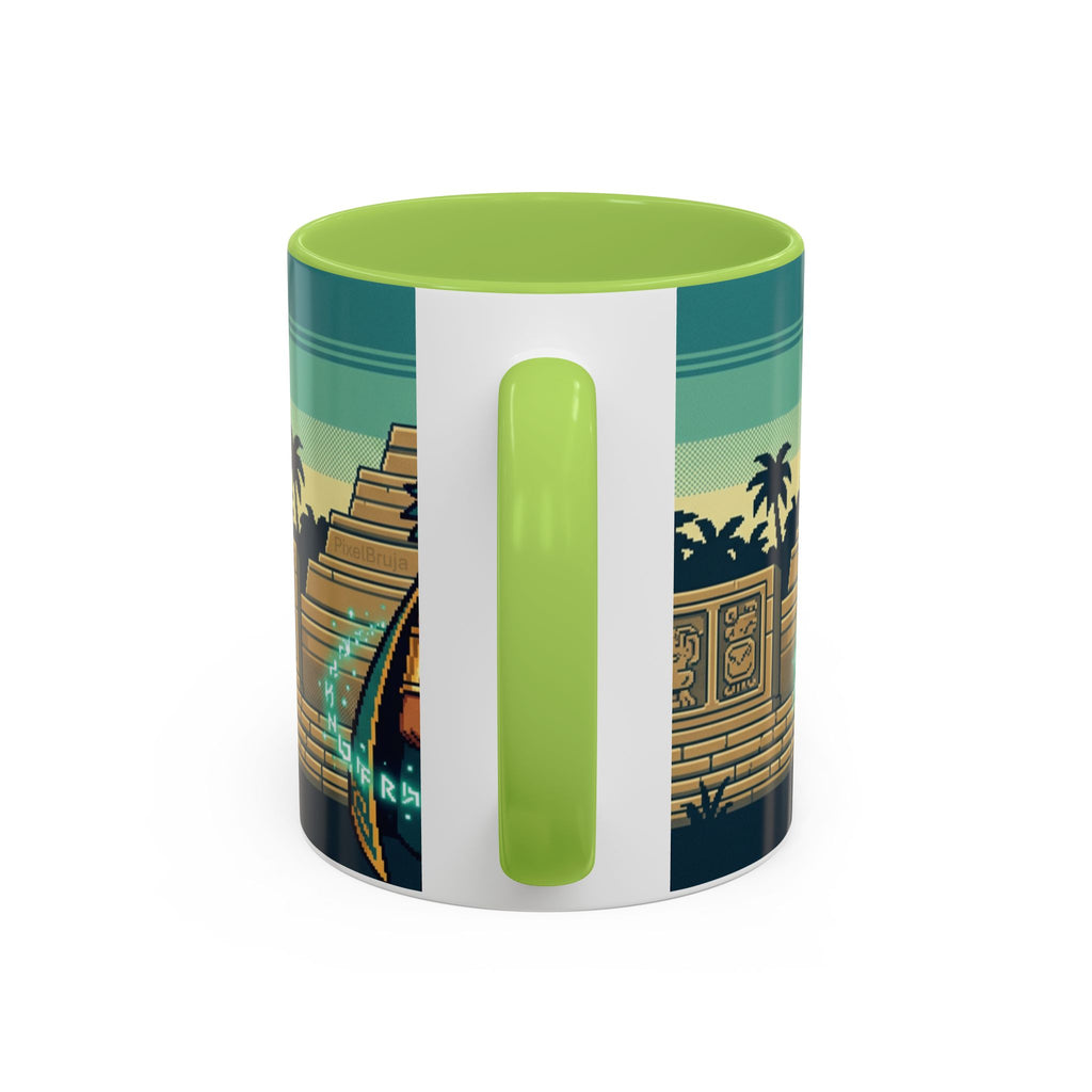 Mayan Sorceress Accent Coffee Mug — Pixel Art Magic 11/15oz