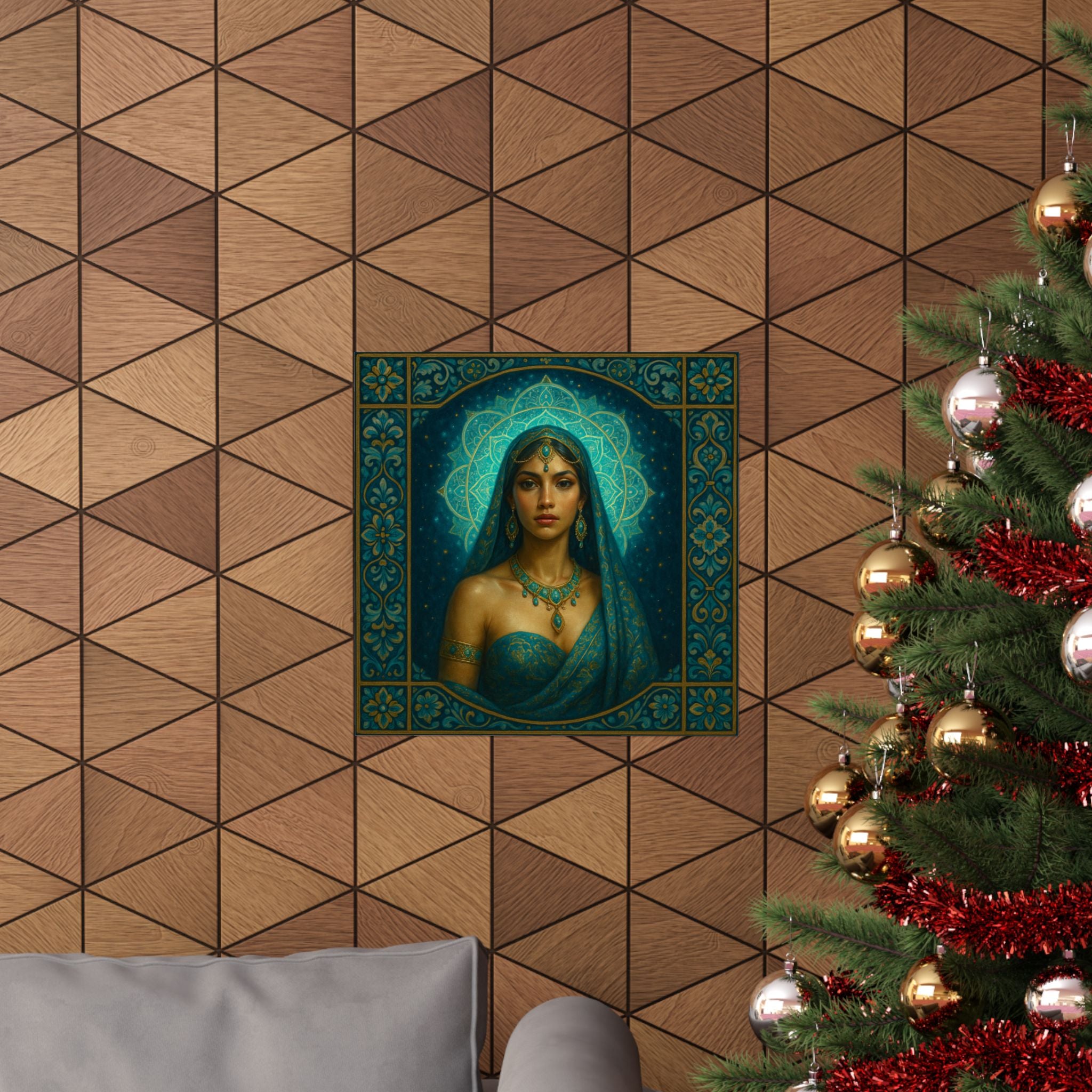 Sacred-Geometry Priestess — Pixel Bruja Art Print