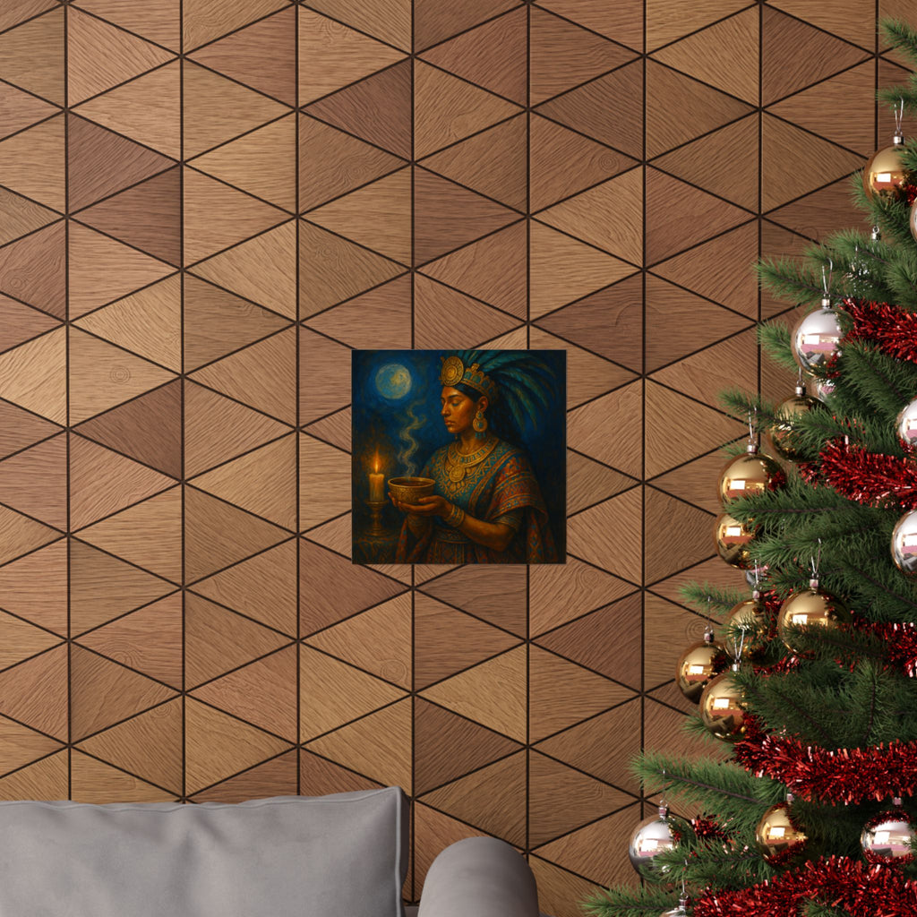 Mesoamerican Cacao Goddess — Pixel Bruja Art Print