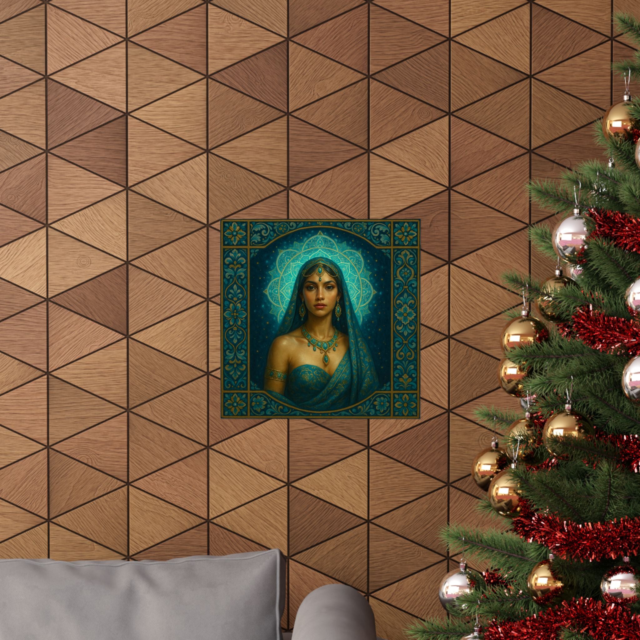 Sacred-Geometry Priestess — Pixel Bruja Art Print