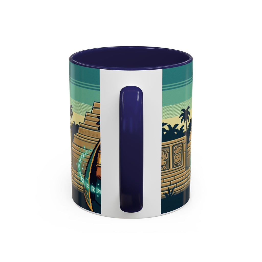 Mayan Sorceress Accent Coffee Mug — Pixel Art Magic 11/15oz