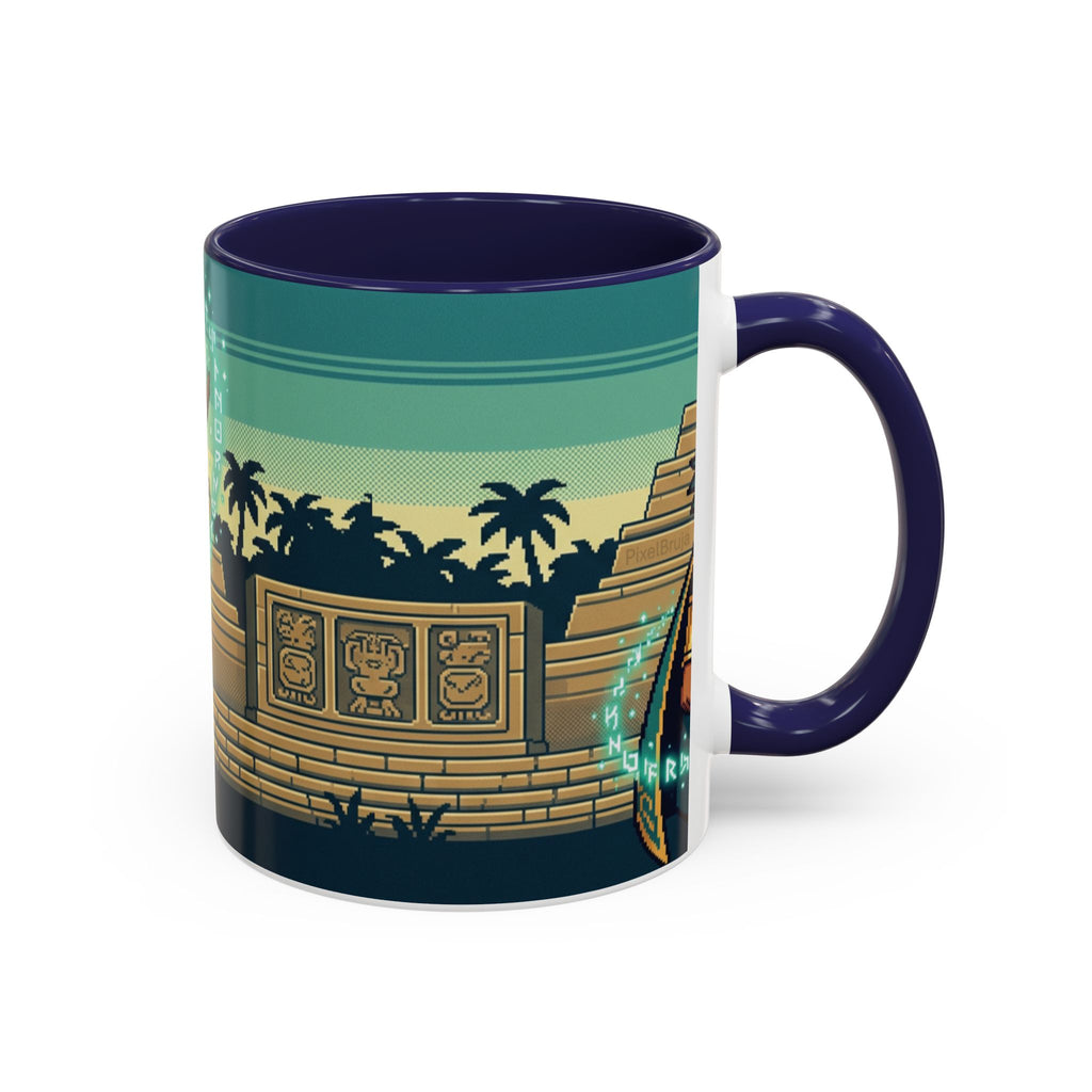 Mayan Sorceress Accent Coffee Mug — Pixel Art Magic 11/15oz