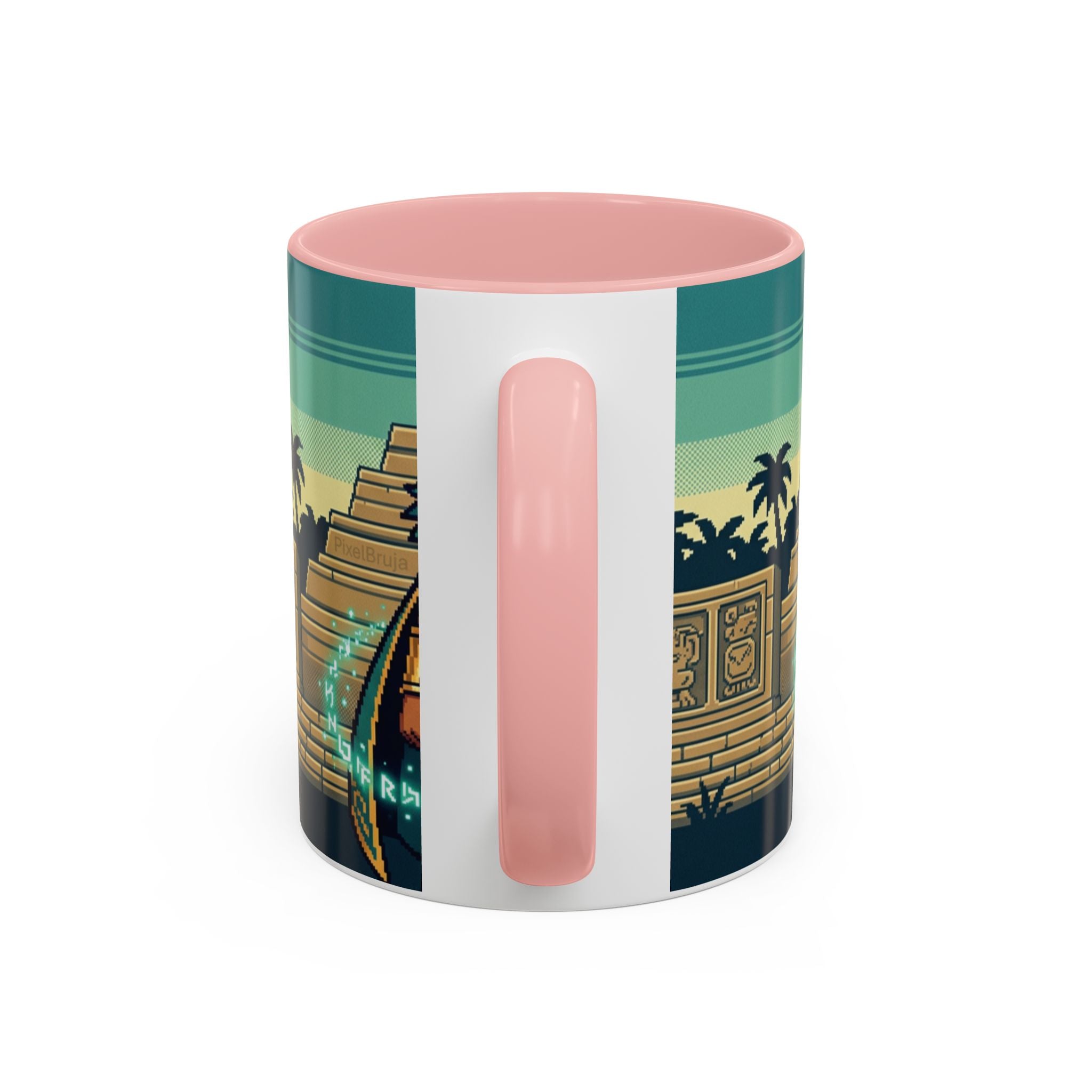 Mayan Sorceress Accent Coffee Mug — Pixel Art Magic 11/15oz