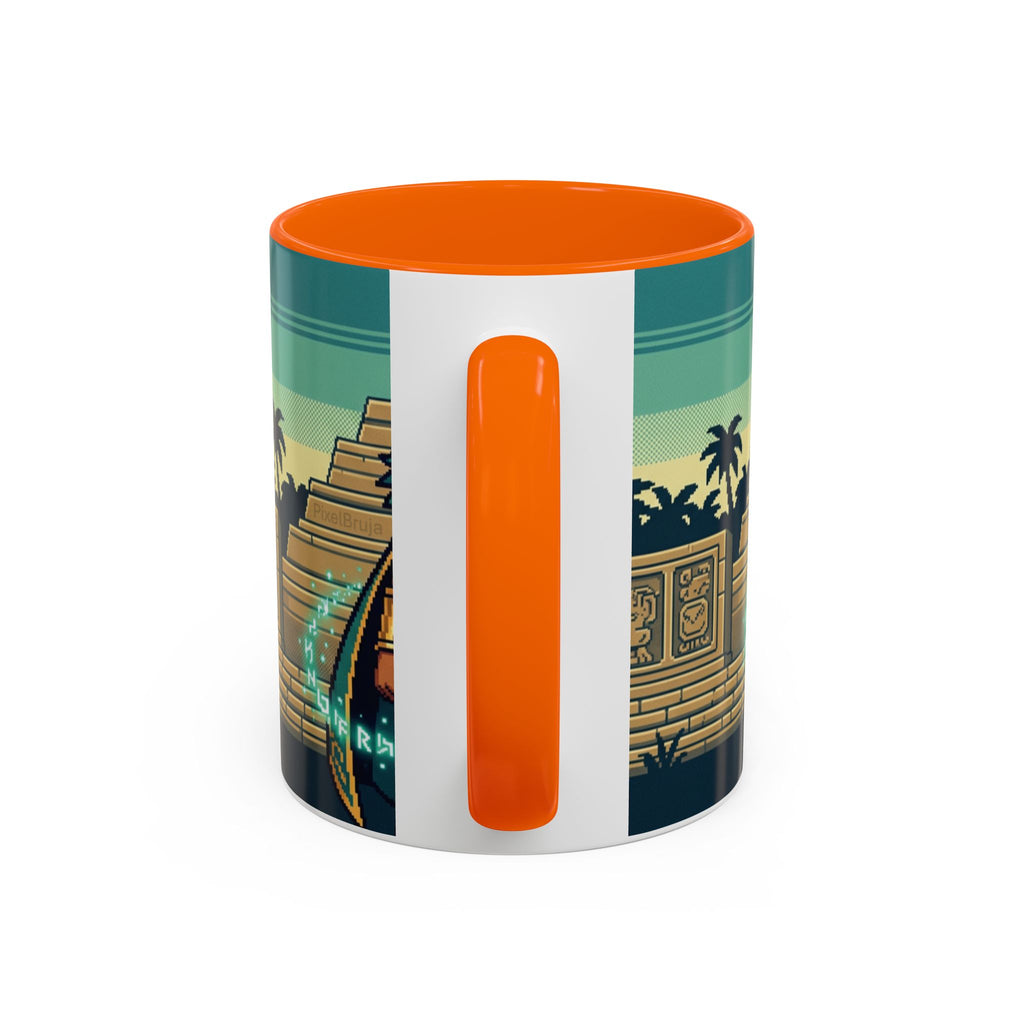 Mayan Sorceress Accent Coffee Mug — Pixel Art Magic 11/15oz