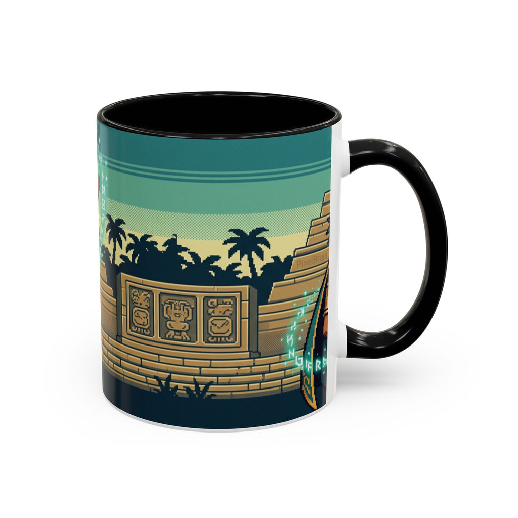 Mayan Sorceress Accent Coffee Mug — Pixel Art Magic 11/15oz